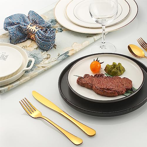 Gold Silverware Flatware Set for 8 (Gold)