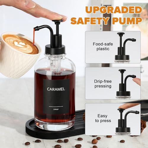Coffee Syrup Dispenser (Black / Set of 3)
