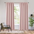 Bedroom Blackout Curtains 80 inches Long (100% Blackout - Baby Pink / 42"W x 80"L (Pack of 2))