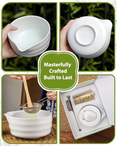 White Matcha Whisk Set (Alpine Purity)