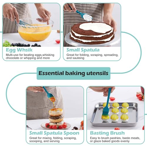 Silicone Cooking Utensils Set (Blue)
