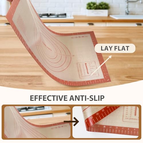 24" x 16" Silicone Baking Mat with Measurement Guides (24"L x 16"W)