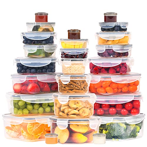 50 Pcs Large Food Storage Containers with Lids Airtight (50 Pcs)