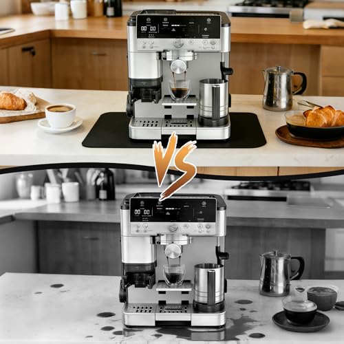 Espresso Coffee Mat for Ninja Luxe Cafe Accessories Breville Espresso Machine Accessories (12''x19'' black)