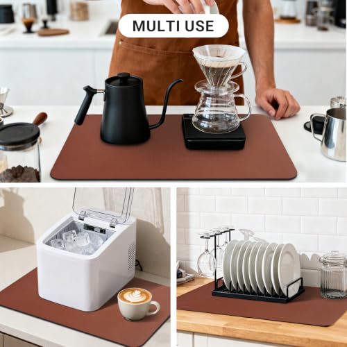 Coffee Mat 32x18 Inch (Light Brown / 32" x 18")