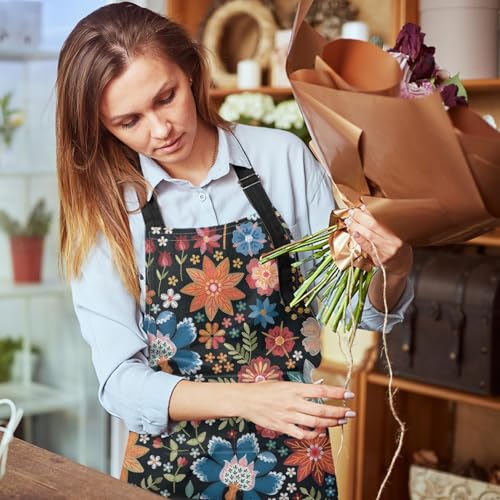Apron with Pockets (Flower Botanical)