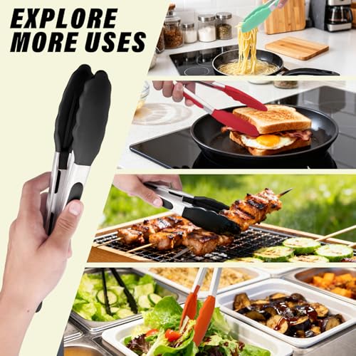 9 Inch Kitchen Tongs (Black / 9inch)