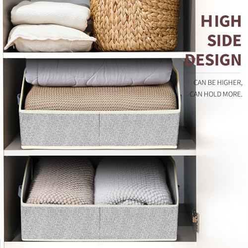Trapezoid Bins for Organization (Light Gray / Large -8 Pack)
