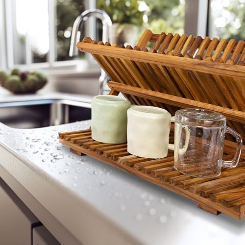 Large Teak Dish Drying Rack (3 Tier-Large)