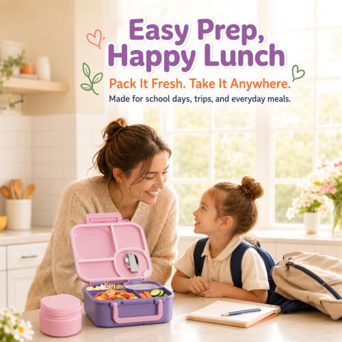 Bento Box for Kids (Purple Pink)