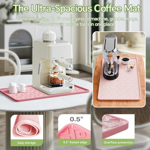 Silicone Coffee Mat 19" x 12" (Pink / 19'' x 12'')