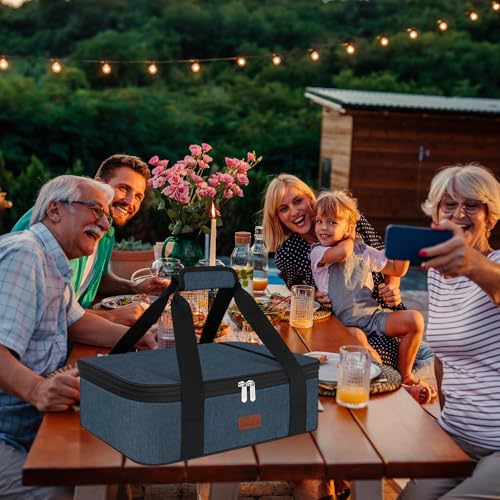 Insulated Casserole Carrier Bag (Blue / 16x11.4x4.7inch)