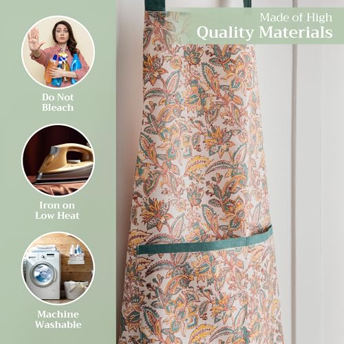 Aprons for women with Pocket 100% Cotton Pack of 1 (157 - Nila)