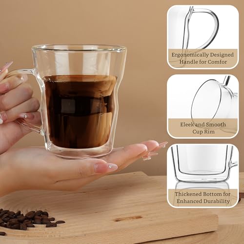 12 oz Glass Coffee Mugs (Transparent mug-12oz)