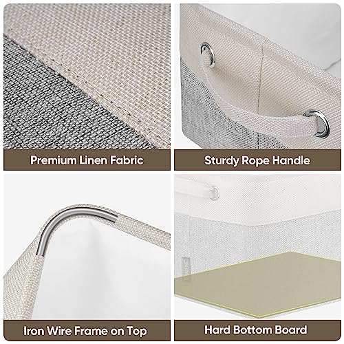 1 Pack Fabric Closet Storage Bins for Shelves (Grey / 1PCS/Large-15x11x9.5)
