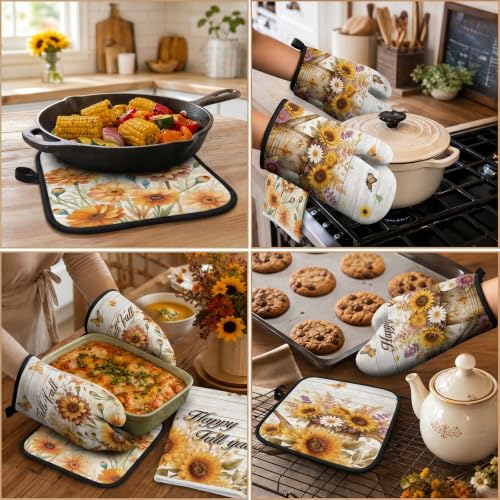 Fall Kitchen Decor Set (Orange Flower)