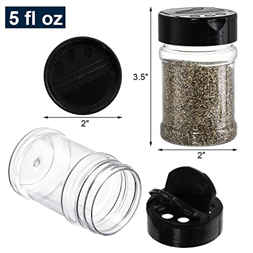 20 Pack Plastic Spice Jars Bottles