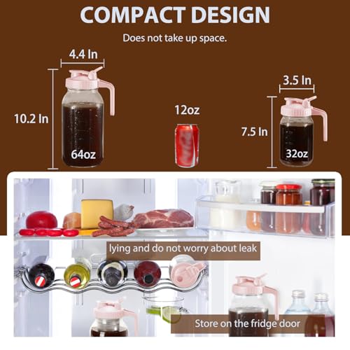 Cold Brew Coffee Maker Pitcher (Pink / 64 Ounces)