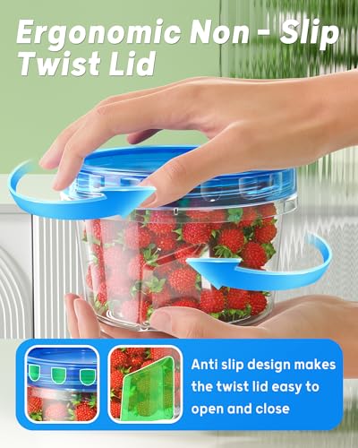 12 Pack 16oz Freezer Storage Containers (12Pack-16oz)
