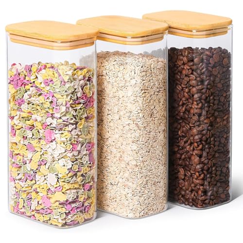 Glass Storage Containers with Lids 2 Qt (2 qt x 3)