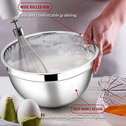 Mixing Bowls with Lids Set of 5 (Black)