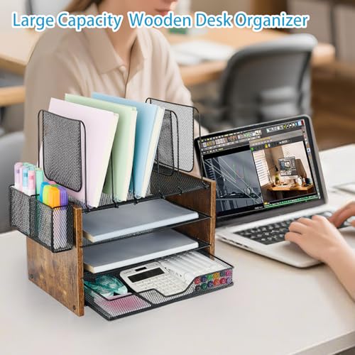 Desk Organizer (Wood Brown / 4T)
