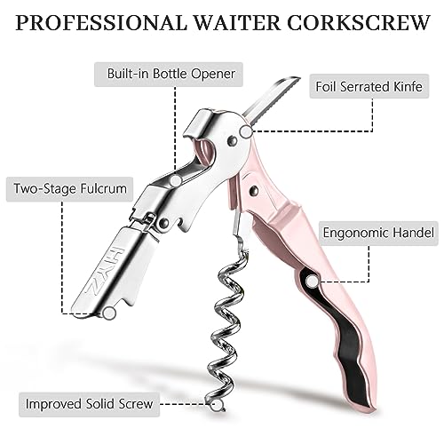 2 Pack Wine Opener (Pink)