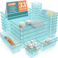 33 PCS Plastic Drawer Organizers Set (Sea Blue / 33 PCS)