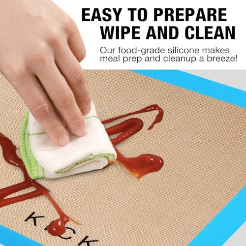 Silicone Baking Mats Set of 3 (2 Half Sheet + 1 Quarter Sheet)