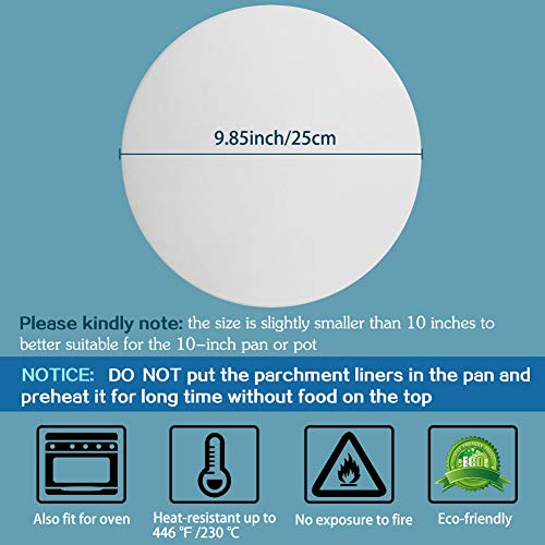 10 Inch Parchment Paper Rounds for Cake Pans (10inch-100pcs / White)