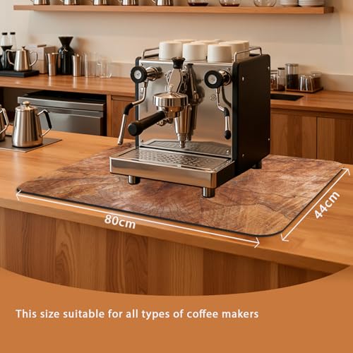 Coffee Mat 32x18 Inch (Wood Grain Slices / 32" x 18")