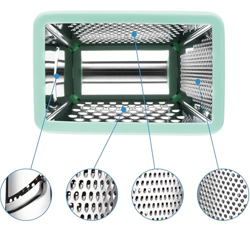 Stainless Steel XL Cheese Grater for Kitchen (Mint / XL)