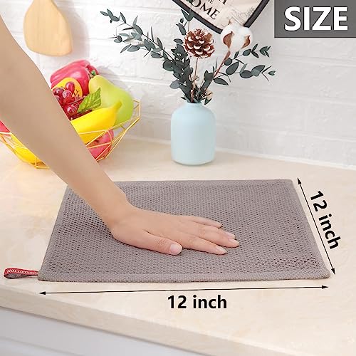 100% Cotton Waffle Weave Kitchen Dish Cloths 12 (Multicolor / 12 X 12 - 12 Pack)