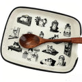 Black White Cat Ceramic Spoon Rest (Home cats)