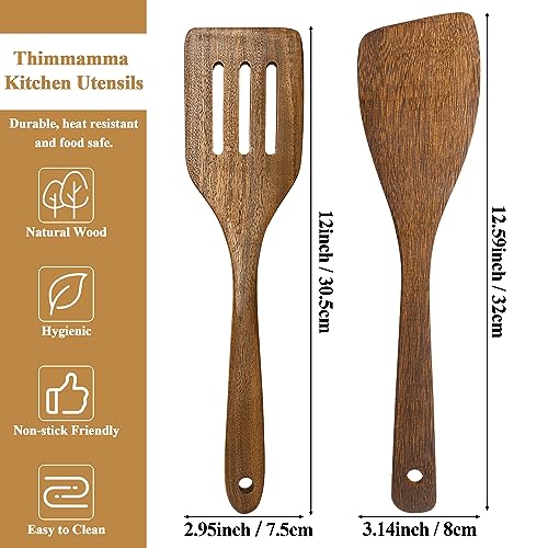 Wooden Spatula Nonstick Turner Acacia Wood (Acacia Wood Angle)