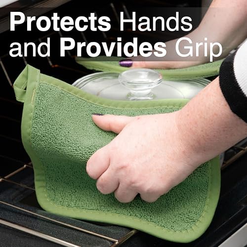 Terry Potholder & Hot Pad (2-Pack / Cactus Green)