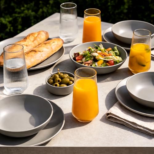 Borosilicate Drinking Glasses Set of 6 (clear-16oz)