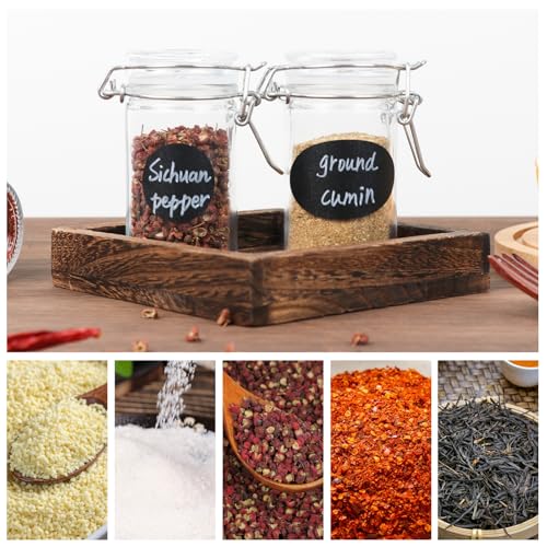 2.3 oz Small Glass Stash Jars with Labels