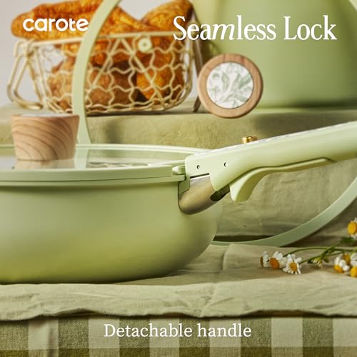 25pcs Ceramic Cookware Sets (Green / 25 Piece)