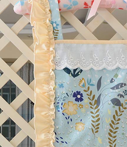 Womens Cooking Baking Apron (Pale Blue Yell)