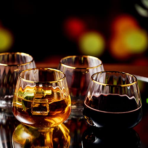 Stemless Wine Glasses Set of 4