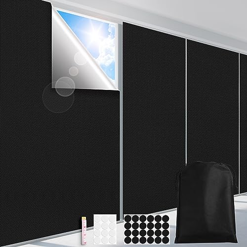 100% Blackout Curtains (Black / 57"W x 79"H)