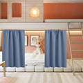 Half Curtain Tiers 36 inch Length (Stone Blue / 34"W x 36"L (Pack of 2))