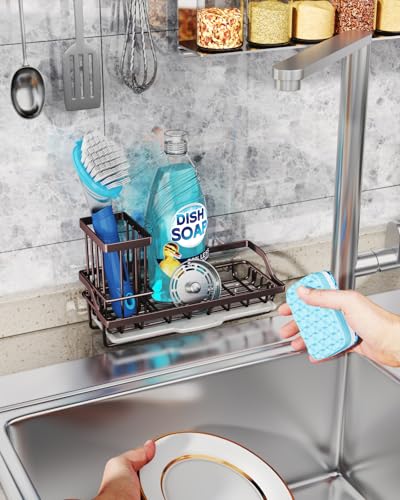 Sink Caddy Kitchen Organizer (Bronze)