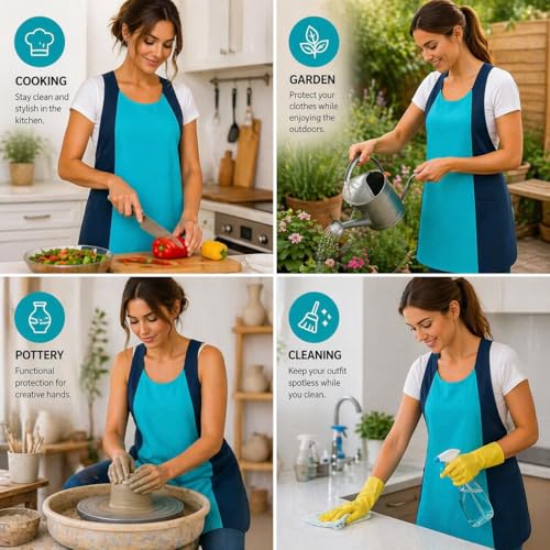 Cross Back Apron (Bib Type Green Blue 97/96)
