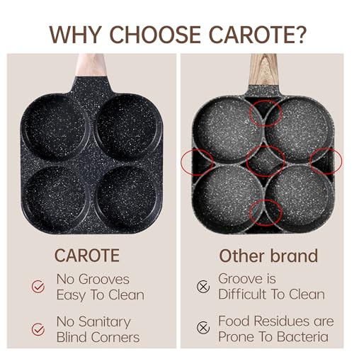 4 Cup Nonstick Granite Egg Pan (Black / 7")