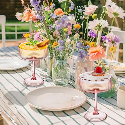 Martini Glasses Set of 12 (Pink / 12 PCS)