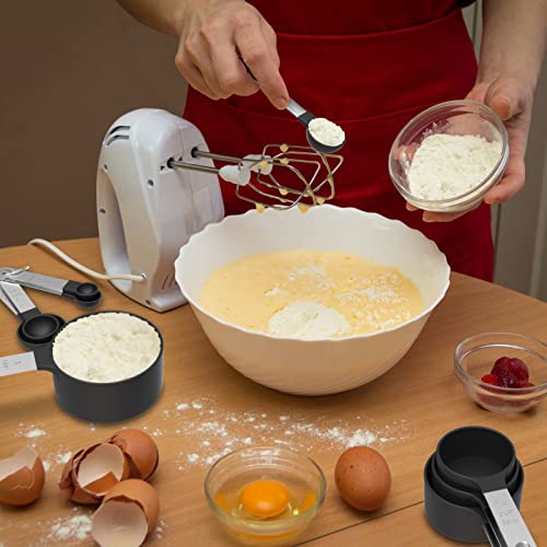Measuring Cups & Spoons Set (Black / 5+5)