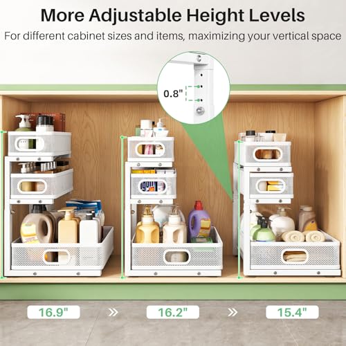 Under Sink Organizer (White / 2 Pack)