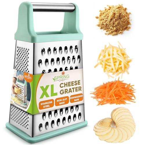 Stainless Steel XL Cheese Grater for Kitchen (Mint / XL)